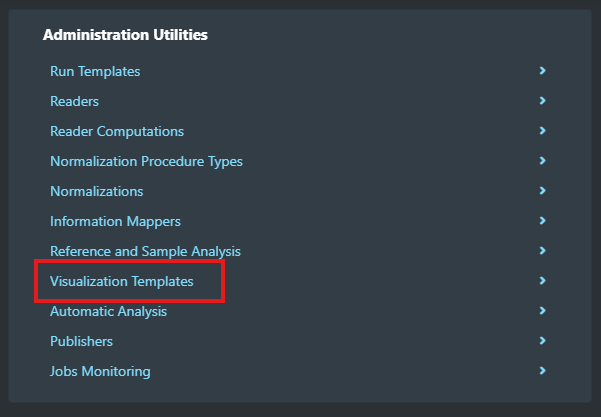 Visualization Templates Admin
