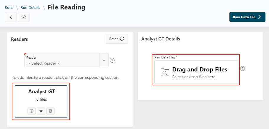 Add files to a reader