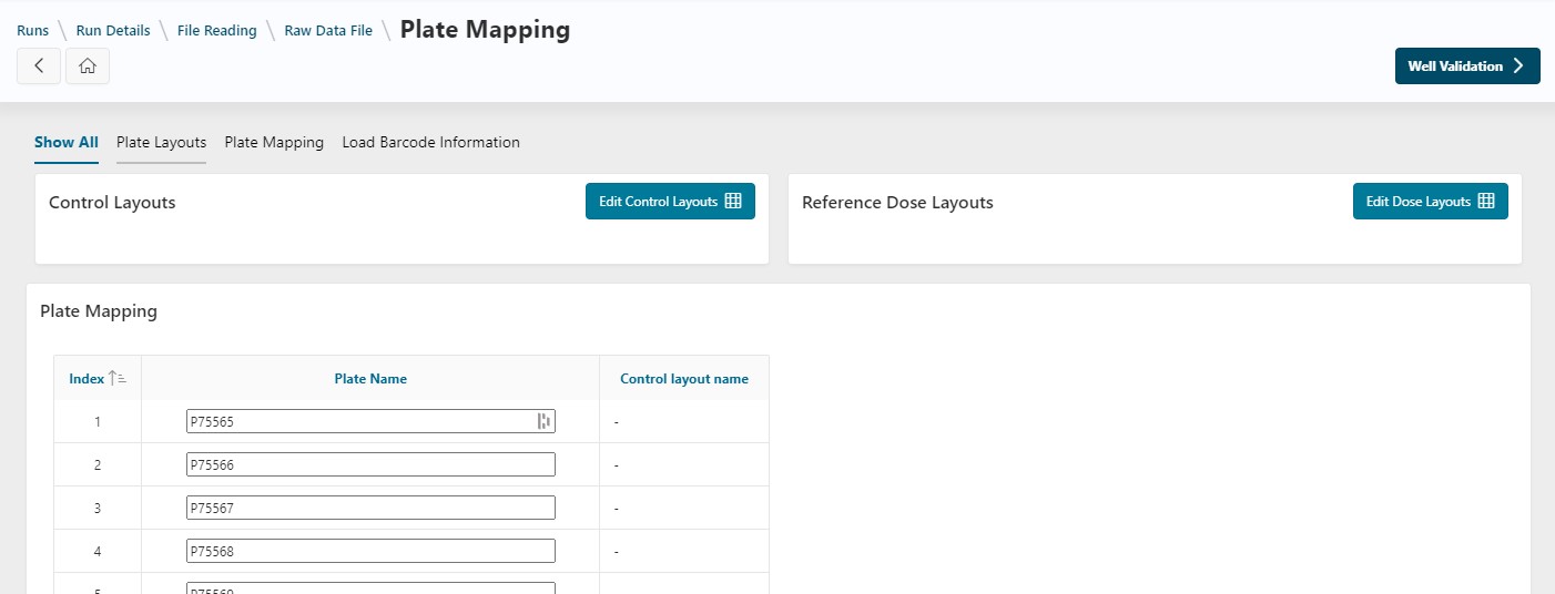 Plate mapping welcome page