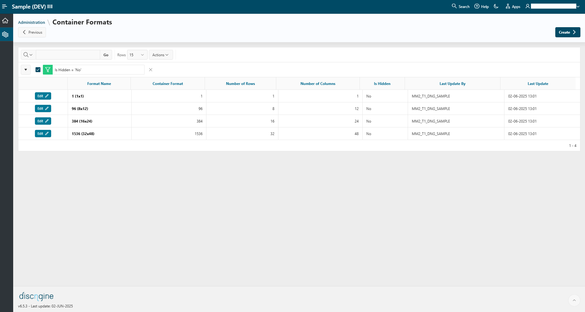 Container Formats Management