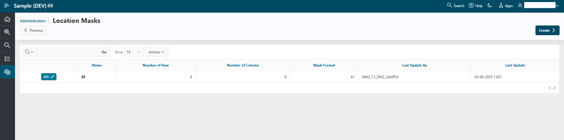 Location Masks Management