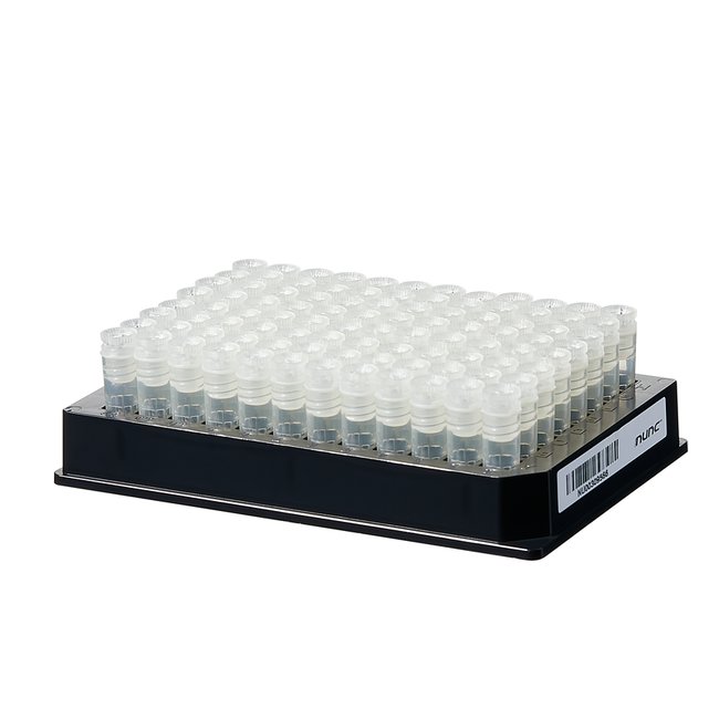 Rack with vial 2D barcode