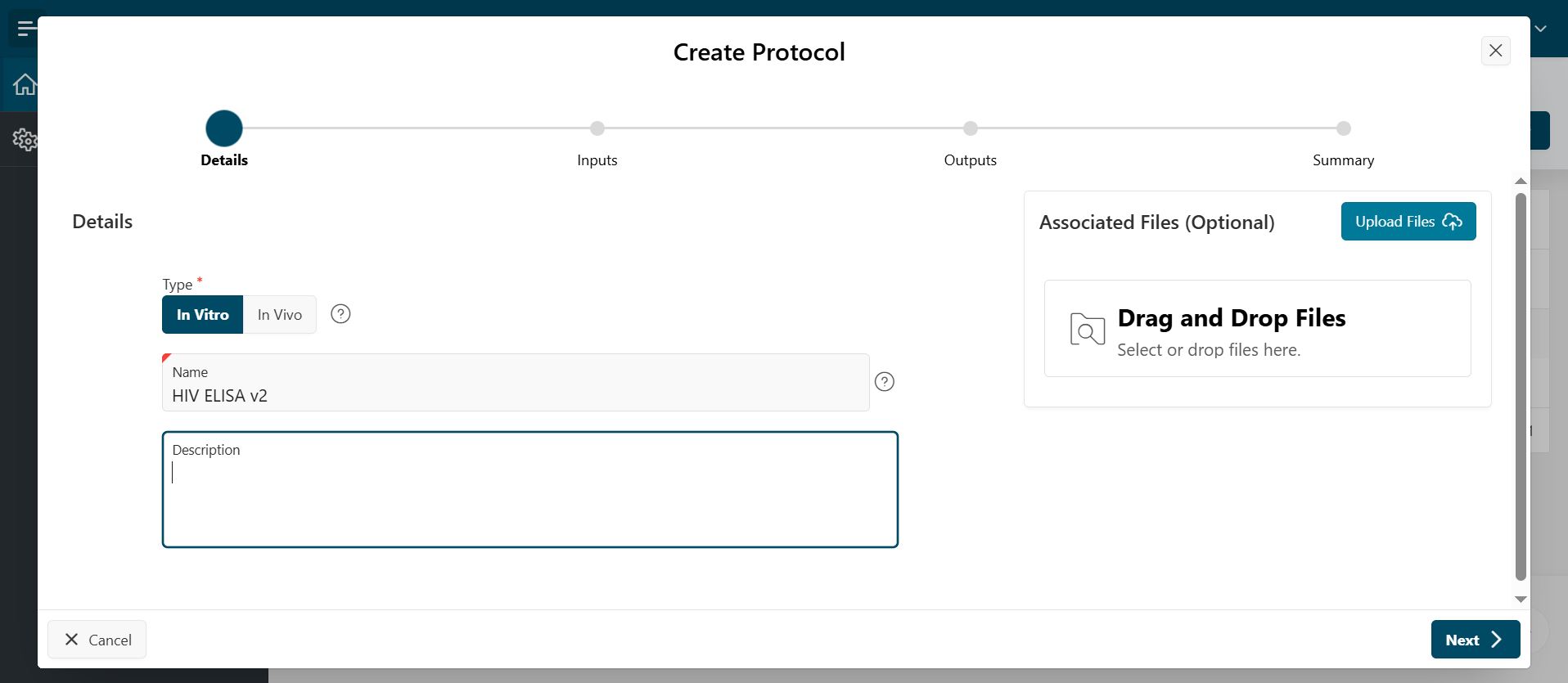 Create protocol - details